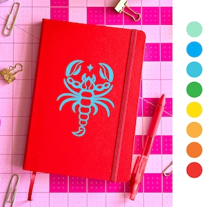 Custom Scorpio zodiac journal: colorful horoscope notebook | lined, dot grid, or blank paper