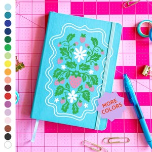 Custom strawberry fields journal: stationery lover, cottagecore | lined, dot grid, or blank paper