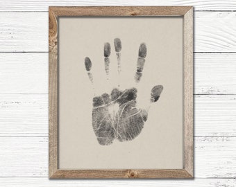 Vintage Hand Print | Singular Print - Halloween Download Art - Ink Print of Hand - Vintage Sketch Digital Printable Art