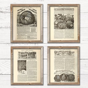 Vintage Fall See Magazine Advertisement 4 Vintage Farmhouse Prints Digital Wall Art Decor Vintage Sketch Digital Printable Art image 1