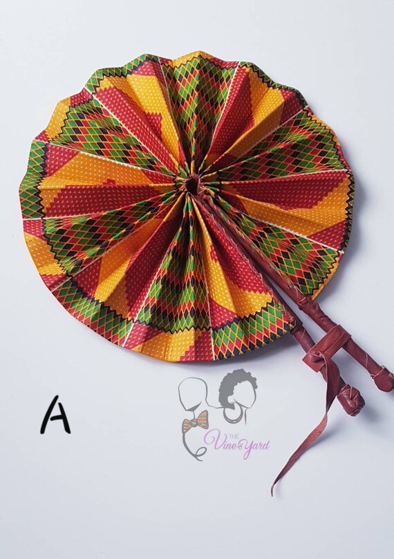 african print hand fan