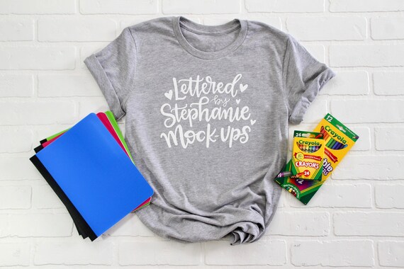 T-Shirt Mock Up No Tag Back To School Flat