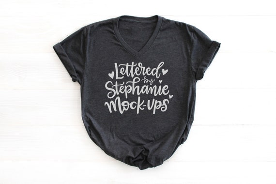 Download Free Vneck Heather Charcoal Gray Mockup T-Shirt Mock (PSD) - Download Mockup | Premium and Free ...