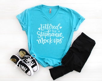 Download Free Next Level V Neck Turquoise Next Level Shirt Mockup T Shirt Mock Up V Neck Flat Lay Stock Photo Graphic Tee Flat Lay Aqua Download Psd Mockups Templates PSD Mockup Template