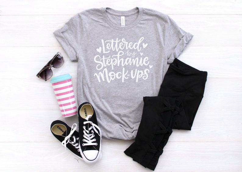 Download T-shirt mockup bundle bella canvas 3001 mockup bundle ...