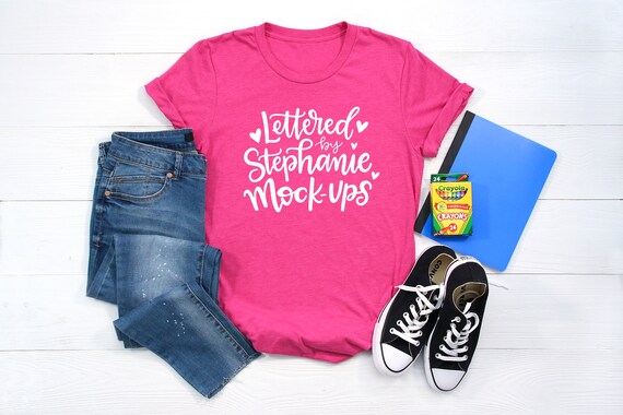 No Tag T Shirt Mock Up Bella Canvas 3001 Berry Teacher Shirt Etsy