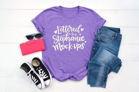 Shirt Mockup Bella Canvas 3001 Mockup Purple Shirt Mock Up Etsy