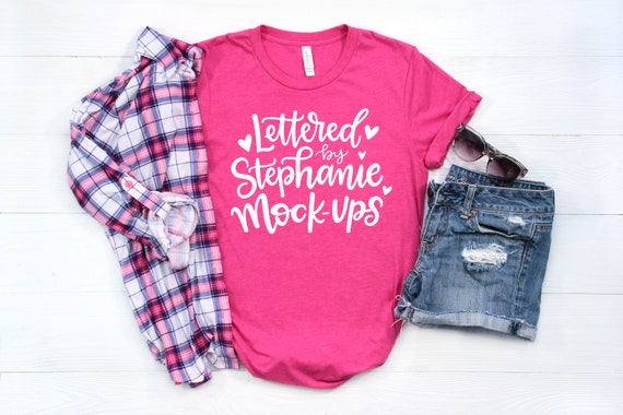Download T Shirt Mock Up Bella Canvas 3001 Berry Summer Shirt Mockup Etsy
