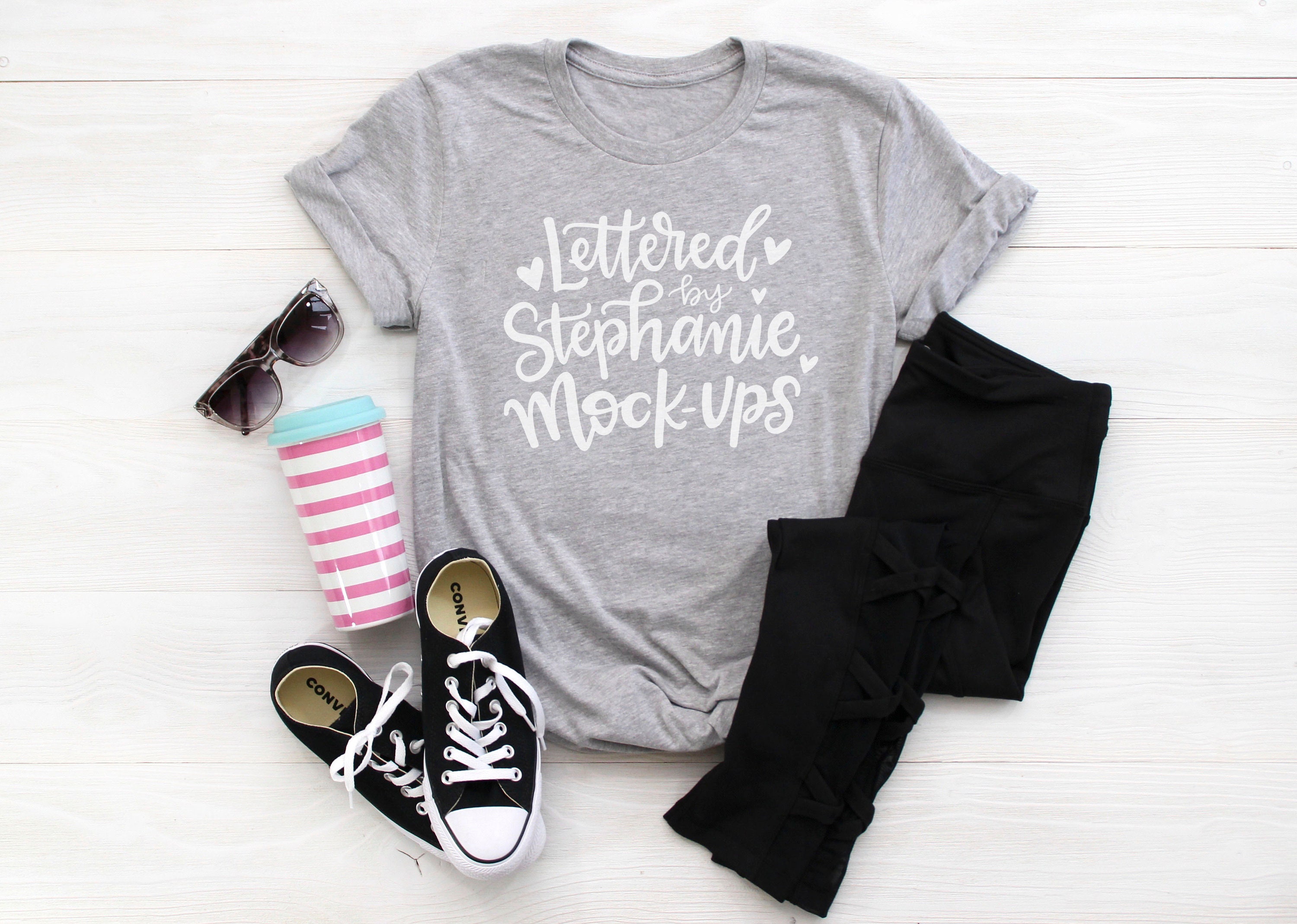 T Shirt Mock Up No Tag Mom Flat Lay Coffee Womens Etsy
