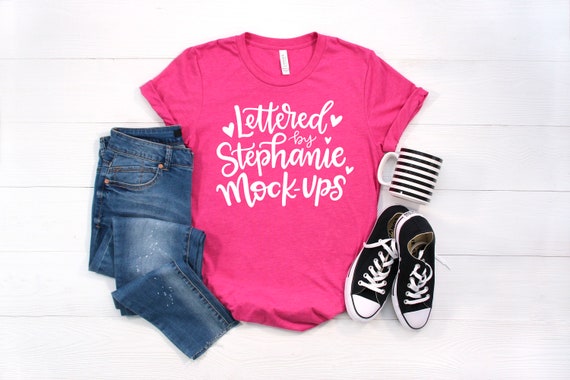 T Shirt Mock Up Bella Canvas 3001 Berry Womens Shirt Mockup Etsy