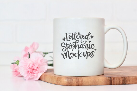 White Mug Mockup Photo Of Mug Stock Photo Styled Mug Etsy