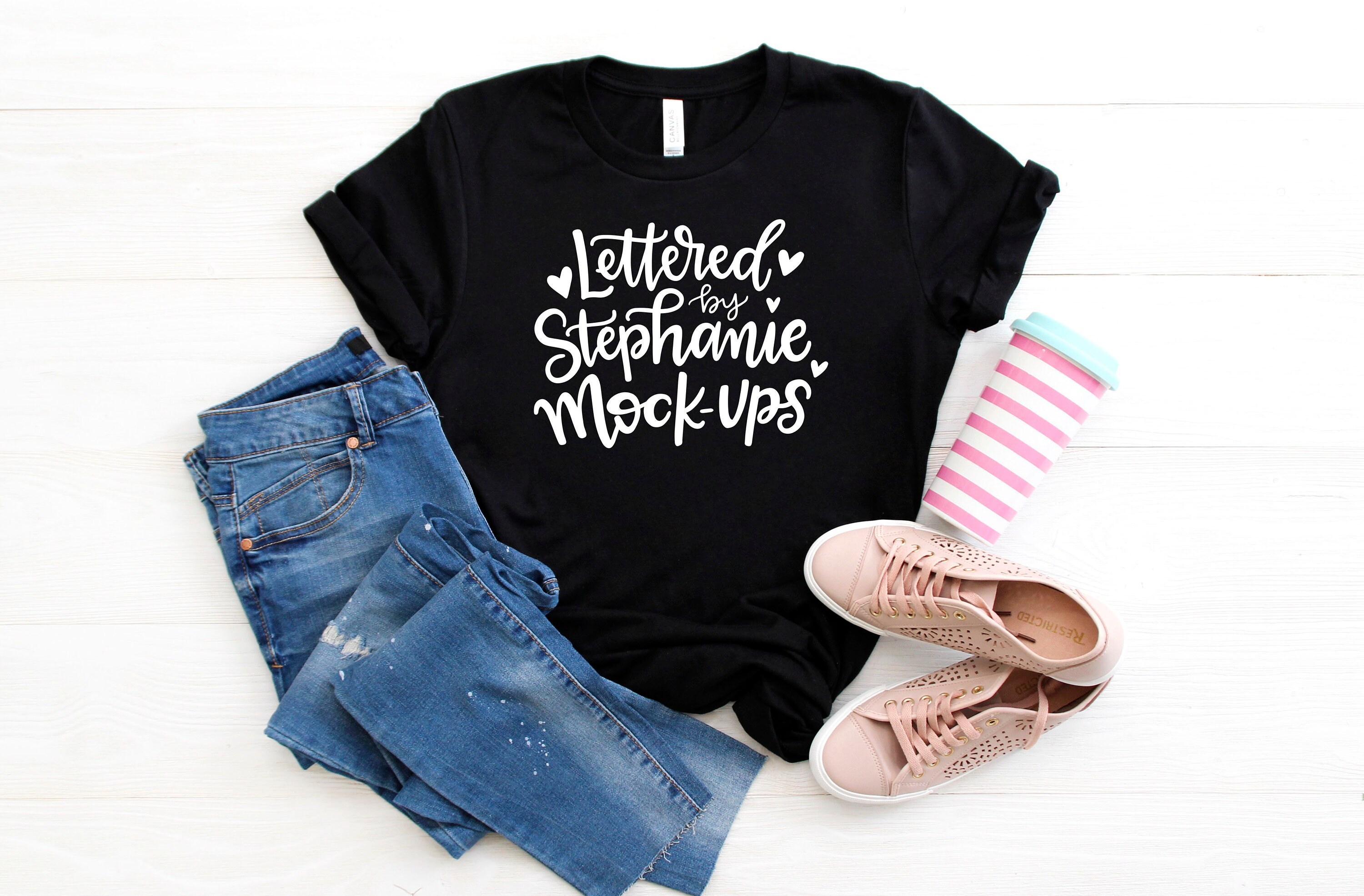 Bella Canvas 3001 Solid Black Blend T Shirt Mock Up Shirt Etsy