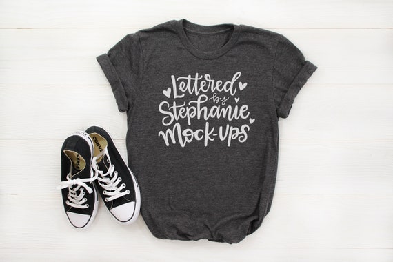 Bella Canvas 3001 Dark Heather Gray T Shirt Mockup Unisex Etsy