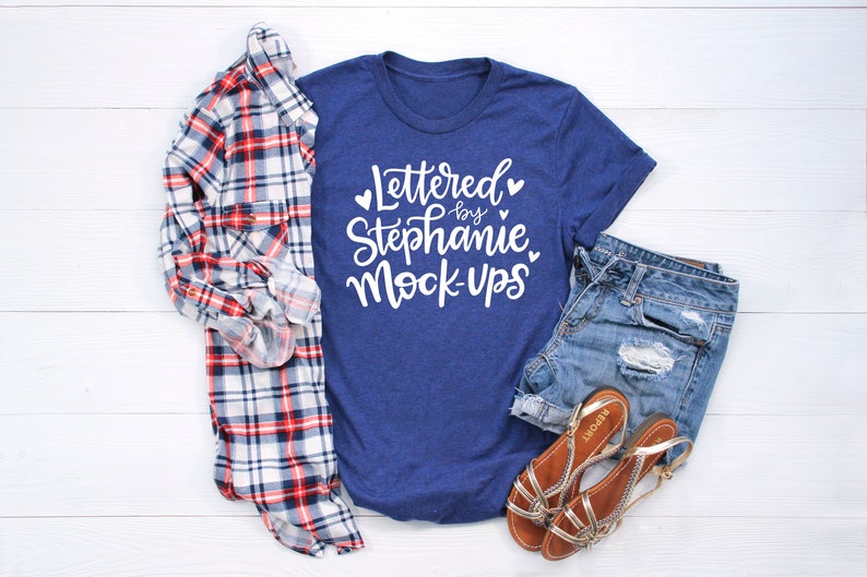 Download T shirt Mock Up Bella Canvas 3001 Mockup Navy Shirt Mock ...