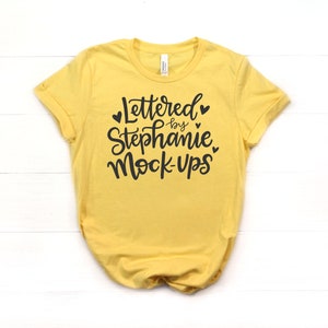 Download Bella Canvas Yellow T Shirt Mockup Unisex Shirt Mock Up Etsy PSD Mockup Templates