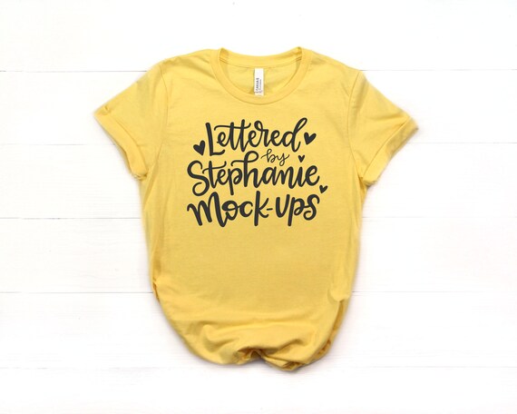 Download Bella Canvas Yellow T Shirt Mockup Unisex Shirt Mock Up Etsy
