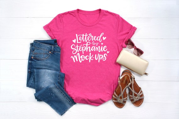 No Tag T Shirt Mock Up Bella Canvas 3001 Berry Shirt Mockup Etsy