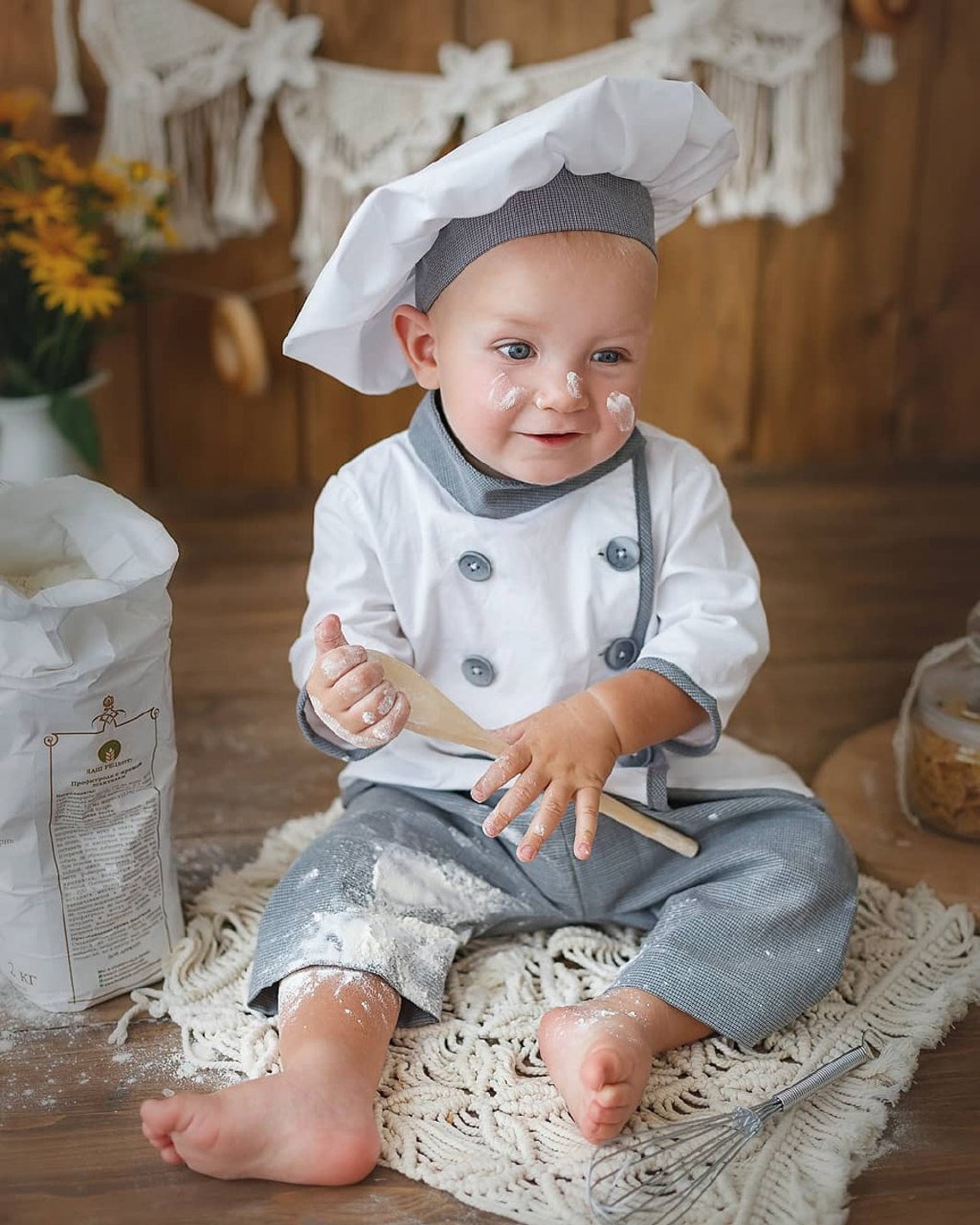 Toddler chef costume / chef hat / Baby Chef / Apron and Chef Etsy