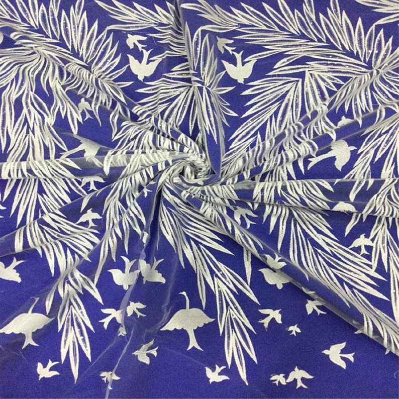 Soft French Lace Fabric By The Yard Tulle Guipure Lace Fabric for Bridal Wedding Dress Exquisite Embroidery Lace Fabric with Bird