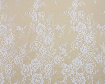 3 Meters Chantilly Lace Soft French Lace Fabric Bridal Veil Lace Floral Lace Wedding Dress Fabric Lining Chantilly Lace