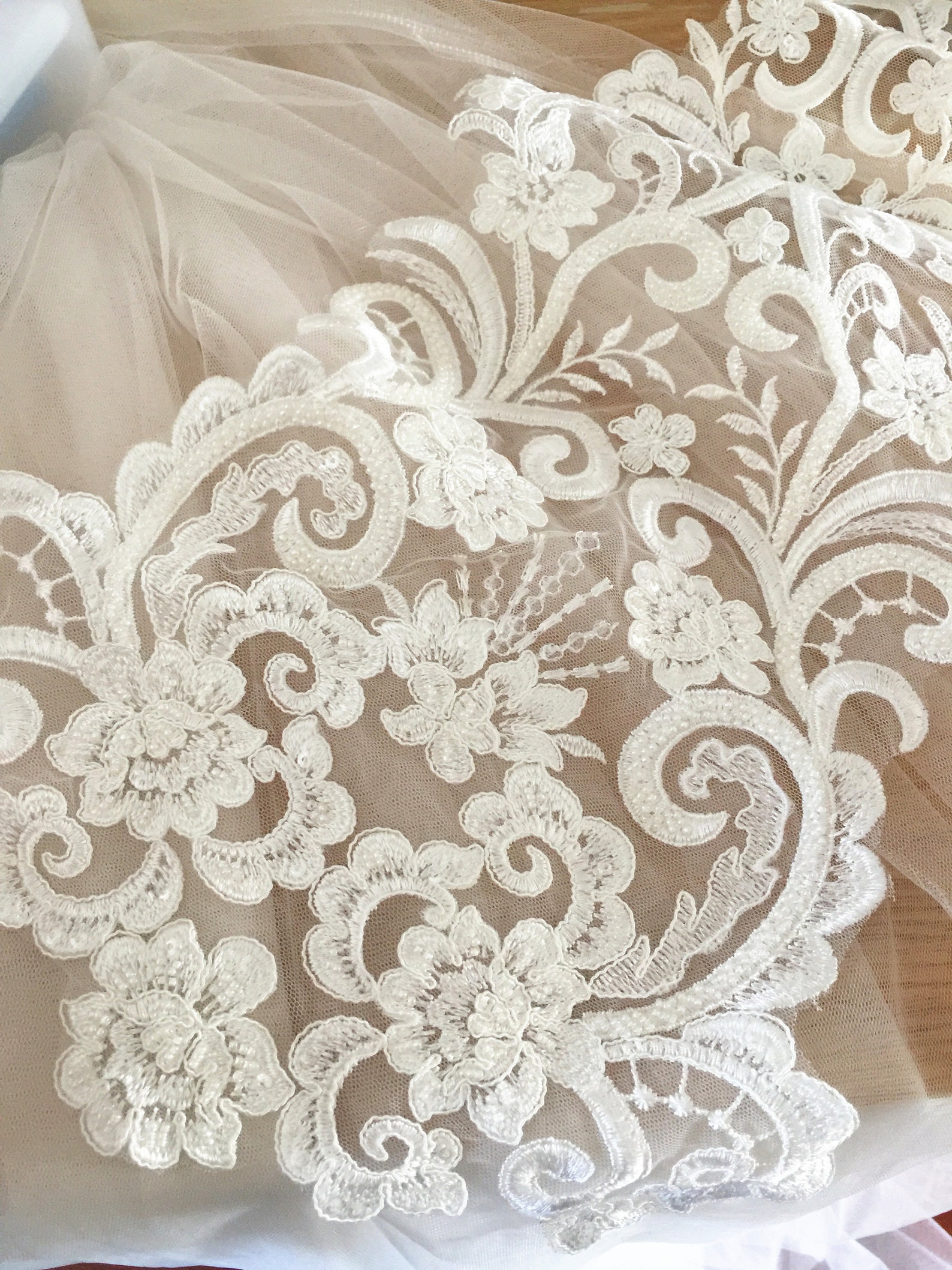 Lace Appliqued And Beaded Long Dresses Taupe