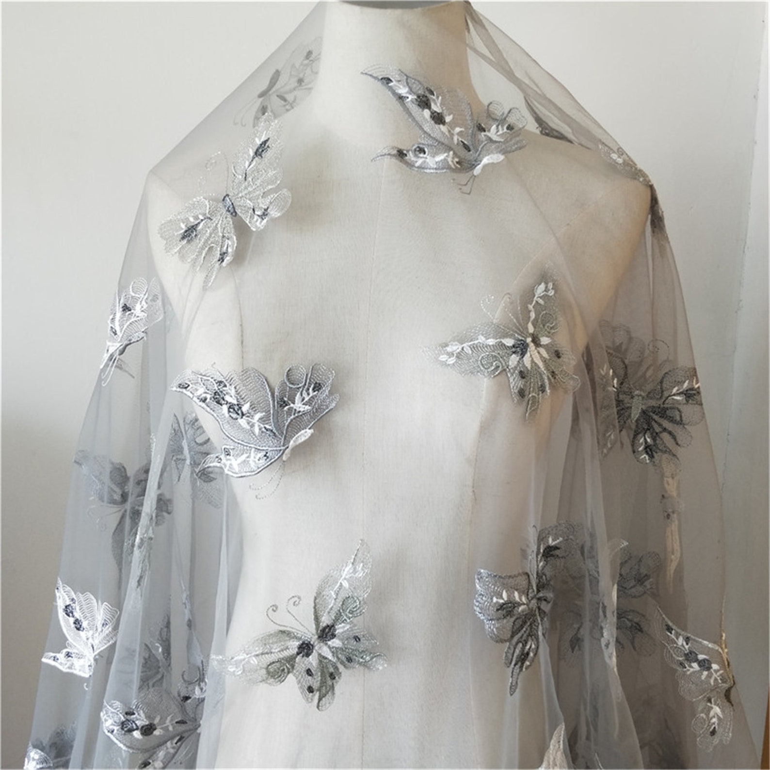 Elegant Prom Dress Fabric Tulle Guipure Lace Fabric Etsy