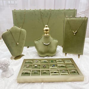 Velvet Jewelry Display Stand: Necklace, Ring & Earring Organizer