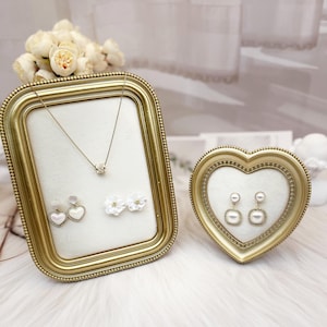 Luxus Gold Schmuck Halter Ohrring Vintage Style Fotografie Schmuck Display Prop Hochzeit flach Dekor Geschenk für ihre Tochter Geburtstag