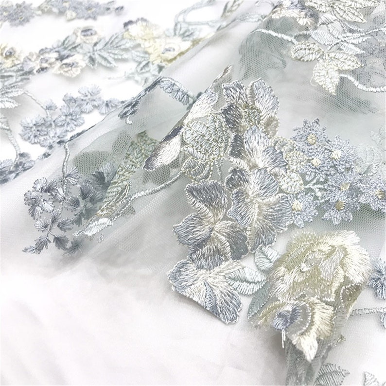 Evening Gown Fabric Tulle Embroidered Lace Fabric For Prom Dress Guipure Lace Fabric By The Yard New Floral Lace Fabric