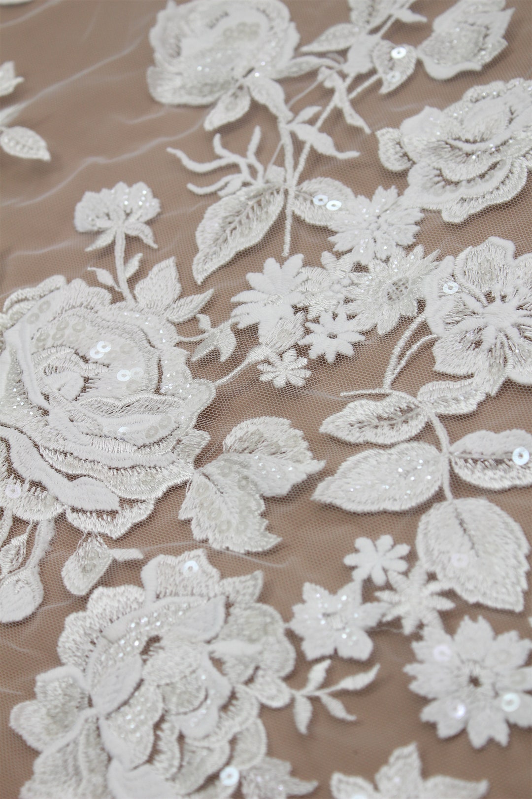 Mulberry Sequin Embroidery Lace Eb3029