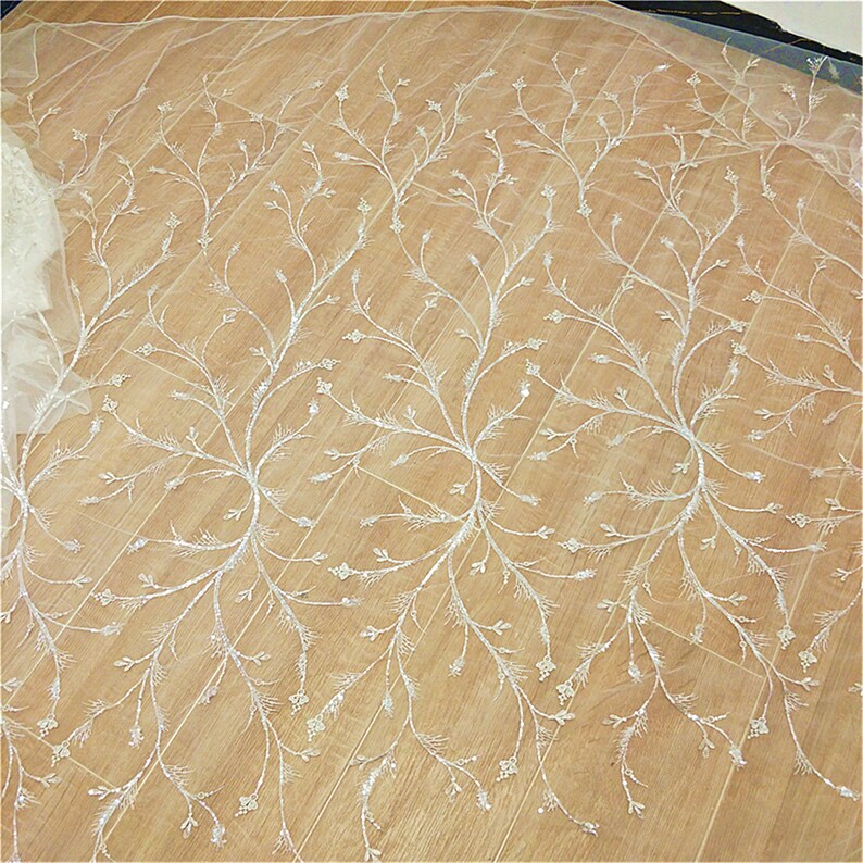 Exquisite Sequin Lace Fabric New Arrival Wedding Dress Fabric Etsy