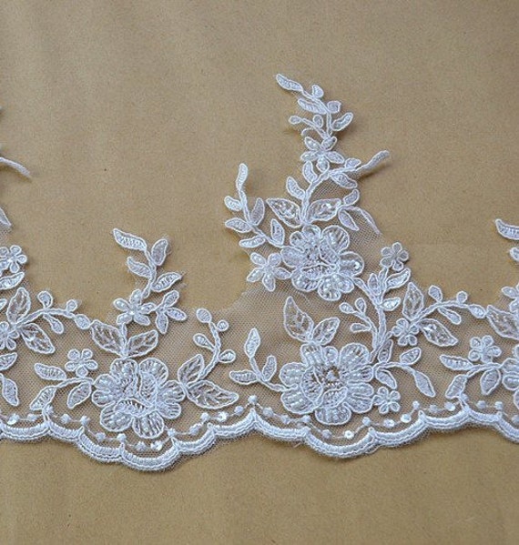 3D Beaded Corded Lace Trim Bridal Lace Trim Alencon Lace | Etsy