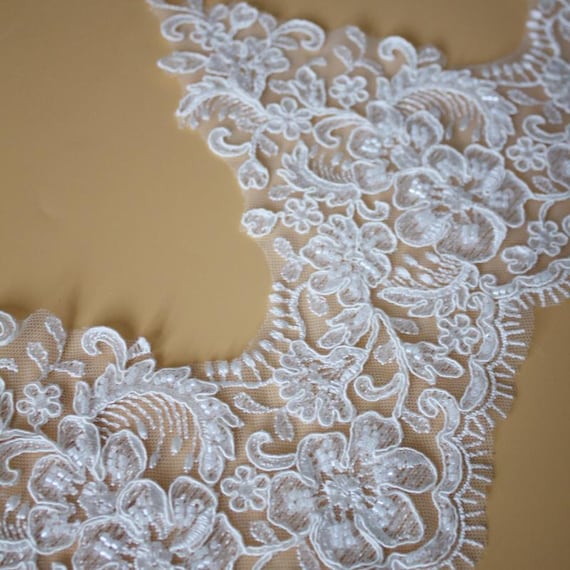 beaded lace trim for wedding dresses Amazon.com: 2 Yards Ivory Pearl Beaded Trim Bridal Lace Ribbon Trimming for Craft Sewing Girl Dress DIY Decoration 1cm