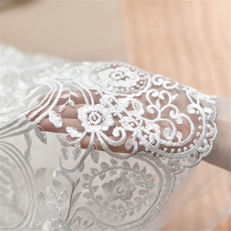 Luxury Sequin Lace Fabric Sequin Embroidered Lace Wedding Etsy