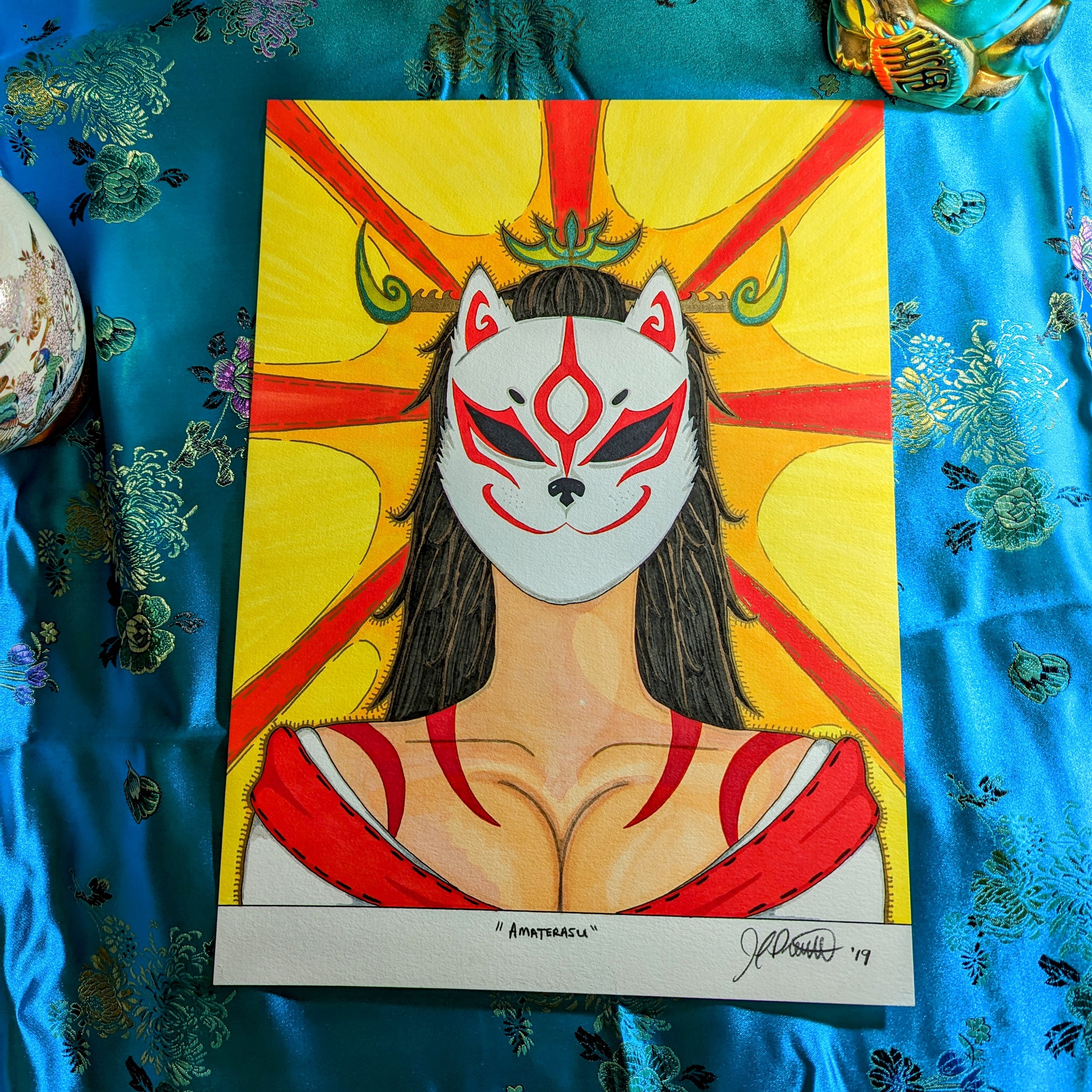 Okami Amaterasu Sun Goddess Matte Print 