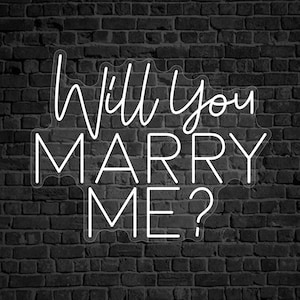Will You Marry Me Neon Sign, Custom Wedding Decor, Reception Signage, Romantic Light, Marriage Proposal Gift, Love Quote Wall Art