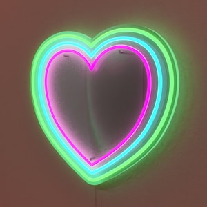 Triple Hearts Neon Sign, Custom Color Hearts for Girls Room Neon Sign, Valentines Day LED Neon Signs, Gift for Her