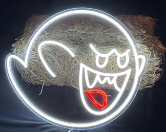 Boo Neon Schild für Arcade, Party, Mancave, Bar, Business oder Spielzimmer