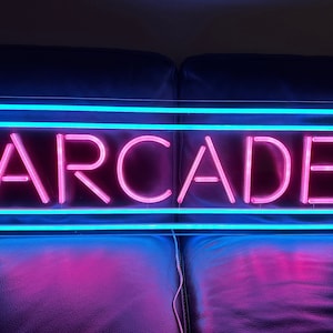 Insegna al neon Arcade retrò - Personalizzata per la tua insegna LED Home Arcade / Mancave