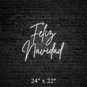 Feliz Navidad Neon Sign For The Holidays,  Merry Christmas Custom Neon Sign, Winter Wall Decor