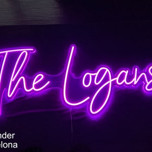 Neon Sign For Grass wall Customize Your Name Neon Sign, Perfect for Reception and Wedding Photo Backdrop image 5