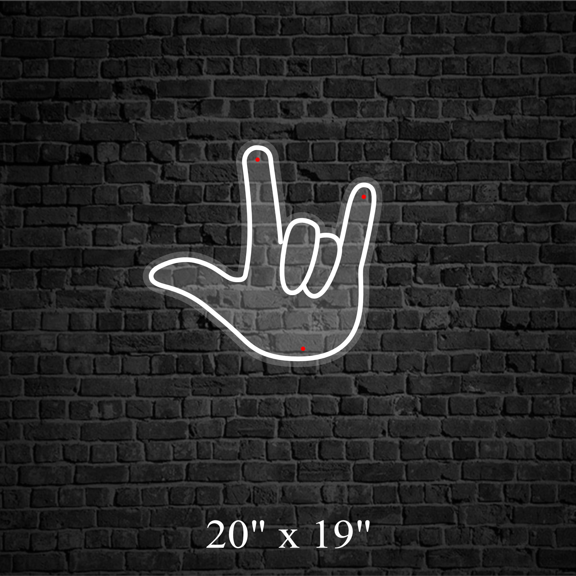 I Love You Fingers Neon Sign - Home Decor Neon Sign - International ...