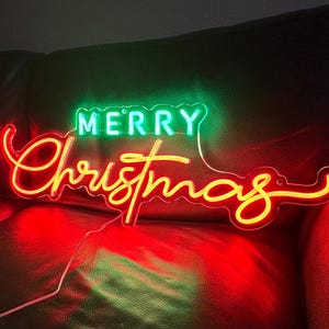 Merry Christmas Holiday Sign - Custom LED Neon Christmas Sign