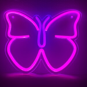 Butterfly Neon Sign Custom Color Butterfly Girls Room Neon - Etsy