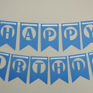 Banderole joyeux anniversaire - SVG, bannière coupe fichier - Silhouette - Cricut - téléchargement numérique