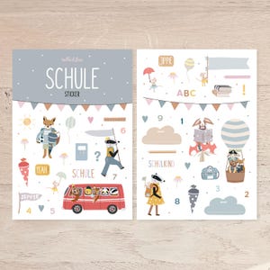 Sticker zum Schulanfang, Geschenk zur Einschulung