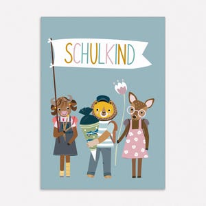 Karte Einschulung, Postkarte zum Schulbeginn