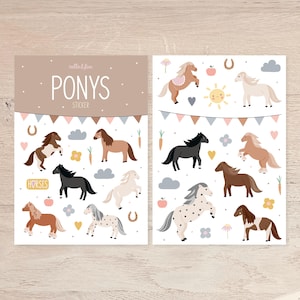 Sticker Ponys, Ponysticker, Pferdeaufkleber