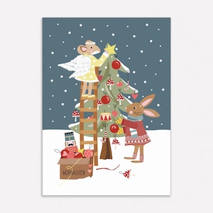 Weihnachtskarte, Karte zu Weihnachten, Postkarte