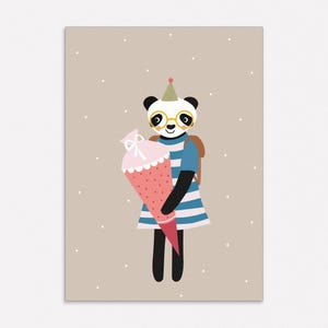 Postkarte Schulkind, Karte zum Schulanfang, Geschenk zur Einschulung